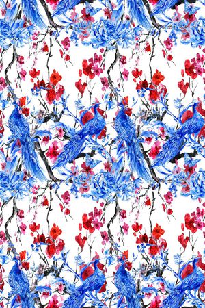 青花瓷印花华亿平台图片