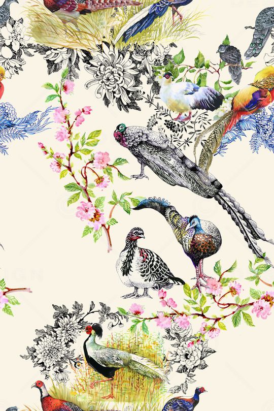 手绘印花华亿平台图片