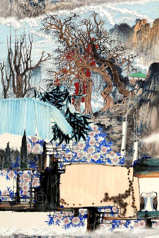 清爽花卉印花华亿平台图片