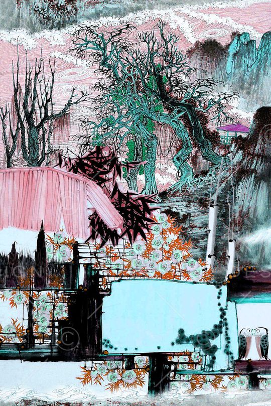 清爽花卉印花华亿平台图片