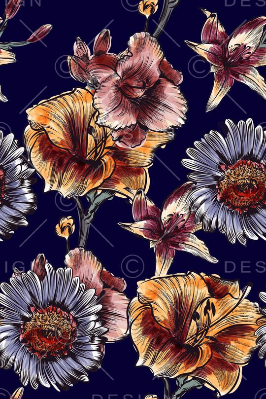 手绘印花华亿平台图片