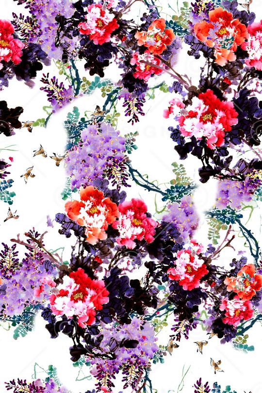 中国风印花华亿平台图片