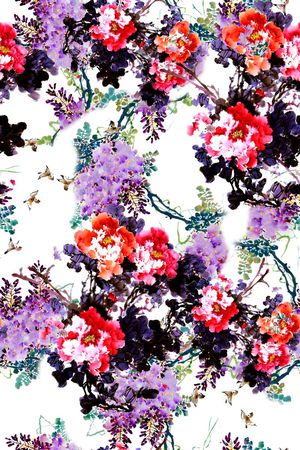 中国风印花华亿平台图片