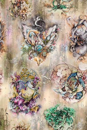 抽象印花华亿平台图片