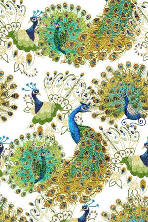 孔雀印花华亿平台图片