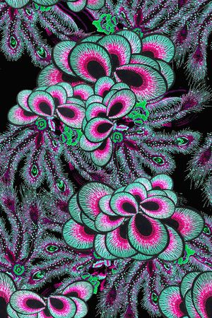 羽毛印花华亿平台图片