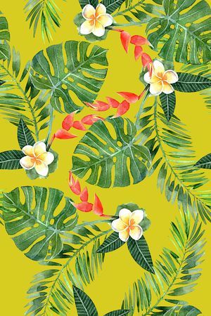 手绘水彩花卉数码印花印花印花华亿平台图片