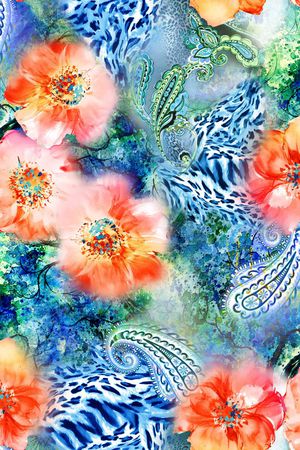 花卉印花华亿平台图片