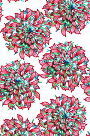 抽象花卉印花华亿平台图片