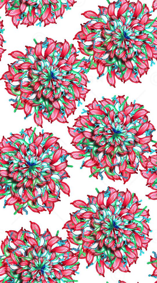 抽象花卉印花华亿平台图片