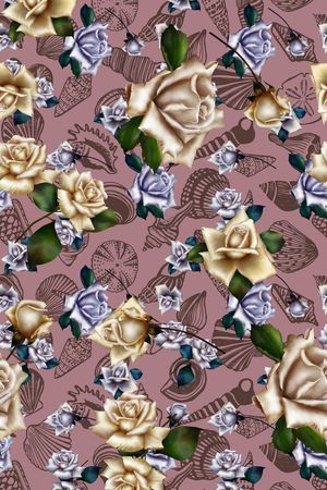 玫瑰印花华亿平台图片