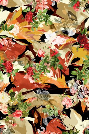 玫瑰印花华亿平台图片