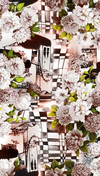 花卉印花华亿平台图片