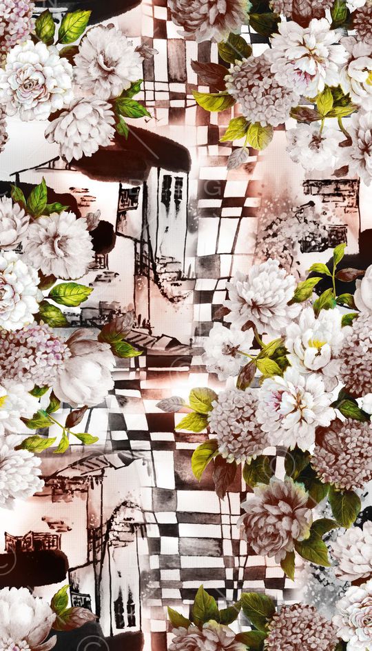 花卉印花华亿平台图片