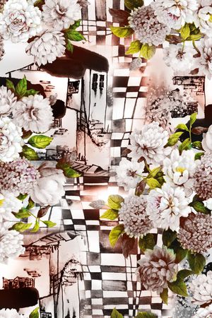 花卉印花华亿平台图片