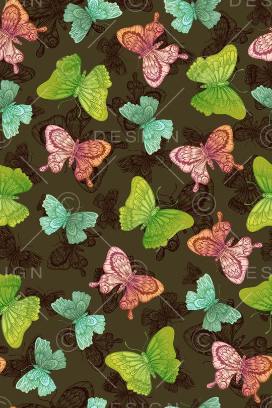 蝴蝶印花华亿平台图片