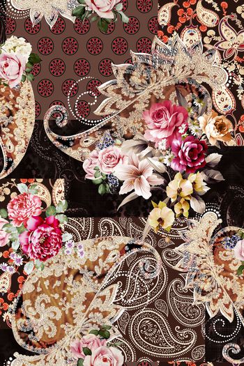 佩斯利印花华亿平台图片