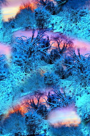 幻彩风景印花华亿平台图片