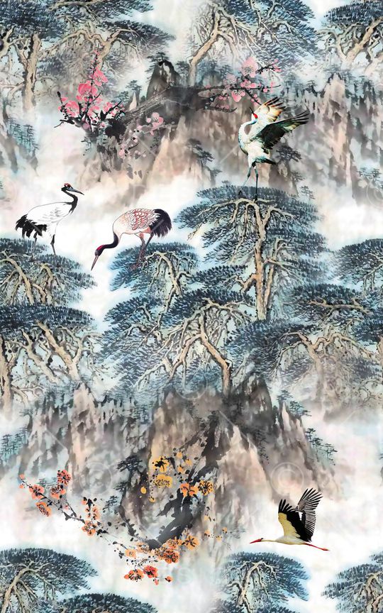 中国风印花华亿平台图片