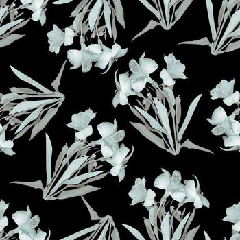 700895-反值花卉男装黑