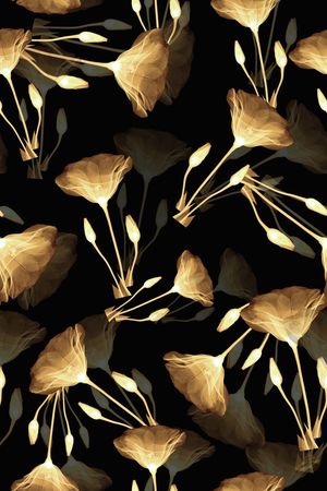 大花花卉印花华亿平台图片