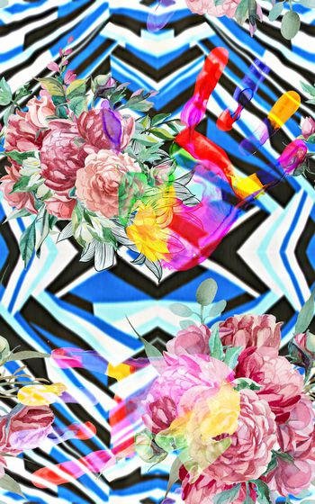 花朵印花华亿平台图片