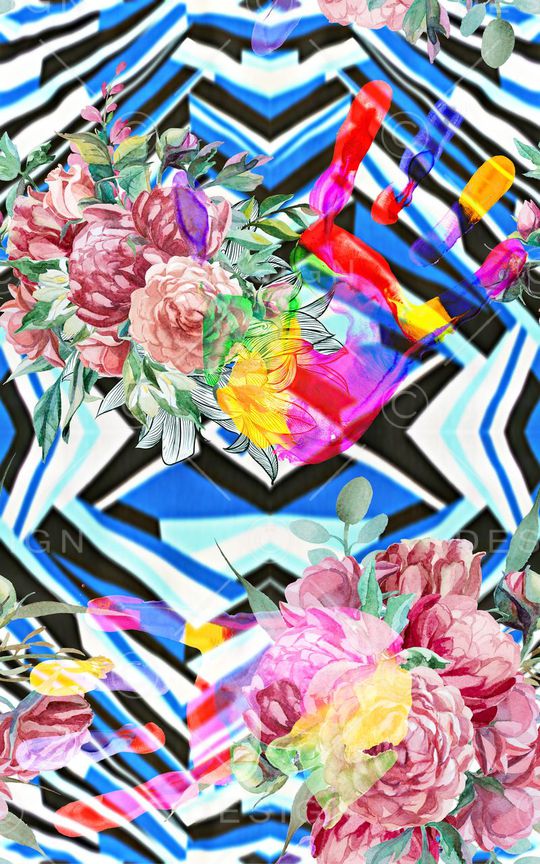 花朵印花华亿平台图片