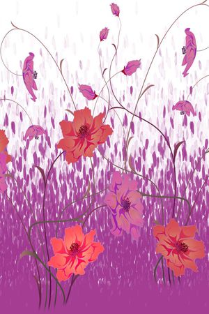 花卉印花华亿平台图片