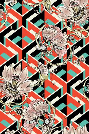 植物纹印花华亿平台图片