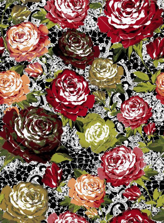 玫瑰印花华亿平台图片