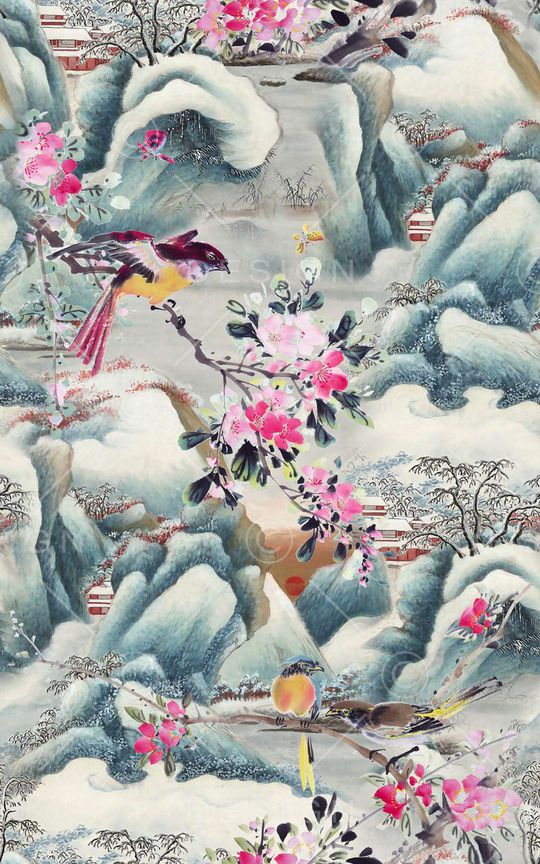 中国风印花华亿平台图片