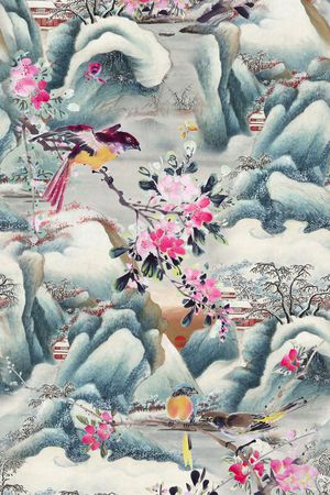 中国风印花华亿平台图片