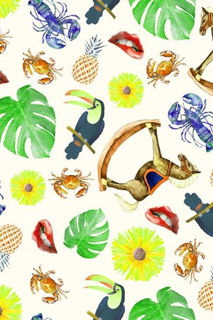 嘴唇印花华亿平台图片