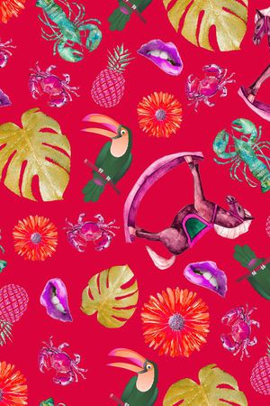 嘴唇印花华亿平台图片