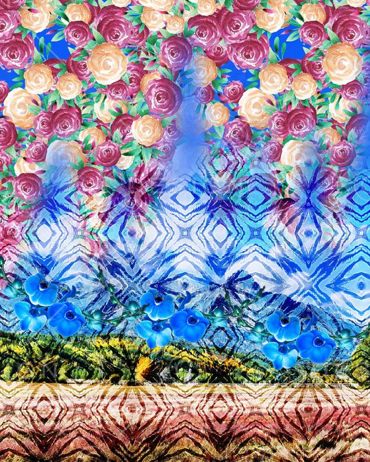 MAX-中老年真丝女装印花华亿平台图片