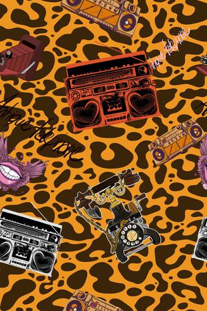 抽象肌理印花华亿平台图片