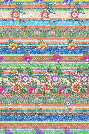 几何条纹印花华亿平台图片