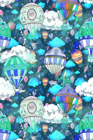 热气球印花华亿平台图片