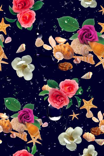 花卉印花华亿平台图片