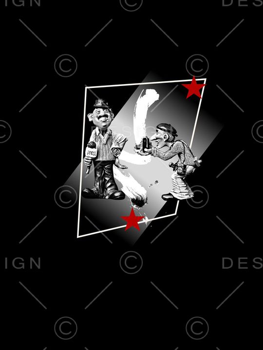 手绘手工小丑人物印花印花华亿平台图片