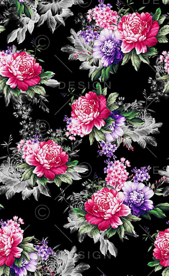 高清花卉印花华亿平台图片