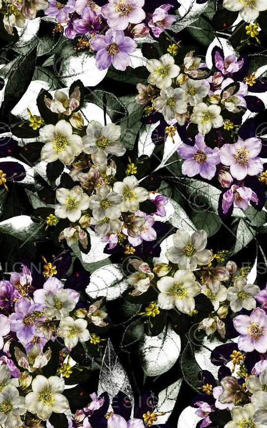 大花卉印花华亿平台图片