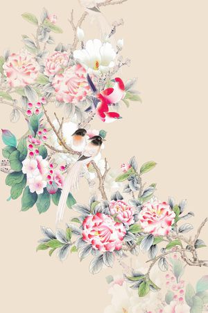 中国风印花华亿平台图片