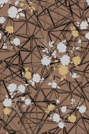 抽象花卉印花华亿平台图片