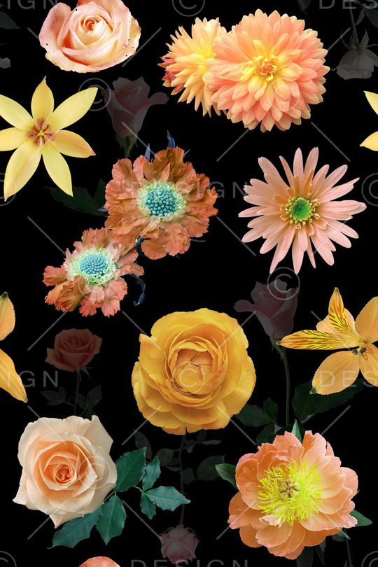 花卉印花华亿平台图片