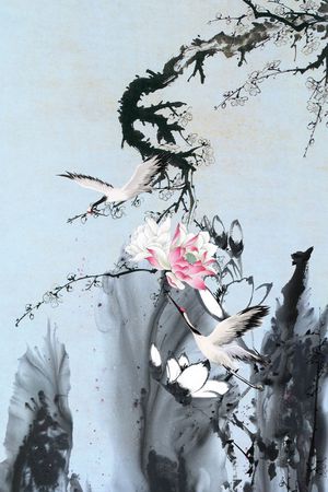 荷花印花华亿平台图片