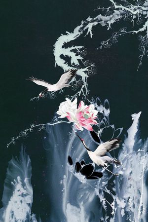 荷花印花华亿平台图片