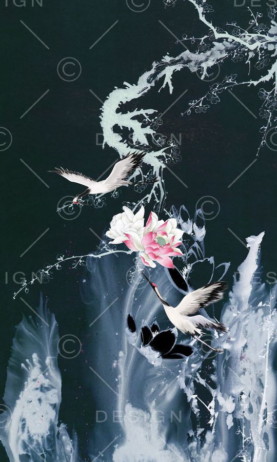 荷花印花华亿平台图片