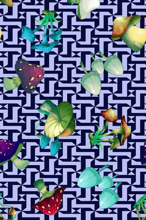 植物印花华亿平台图片