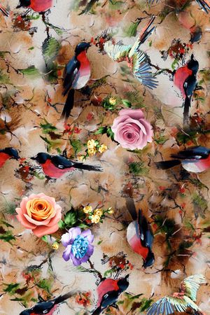 面料花卉印花华亿平台图片